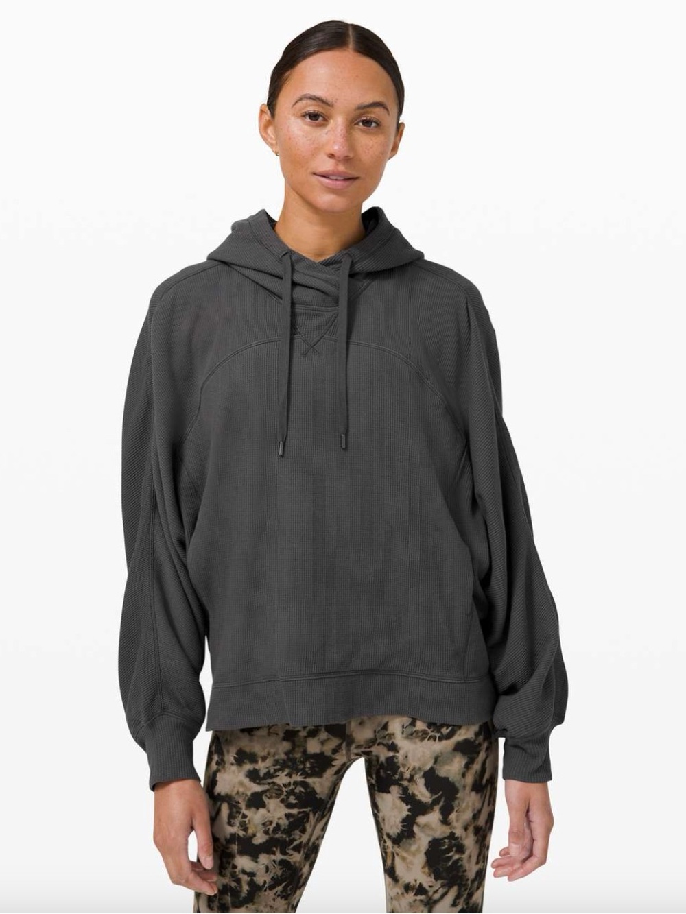 Lululemon Mellow In Hoodie Waffle Grey
